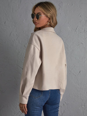 Casaco Lã Batida Feminino Curto