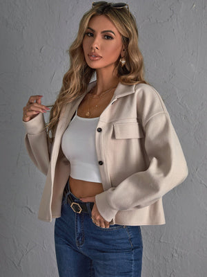 Casaco Lã Batida Feminino Curto