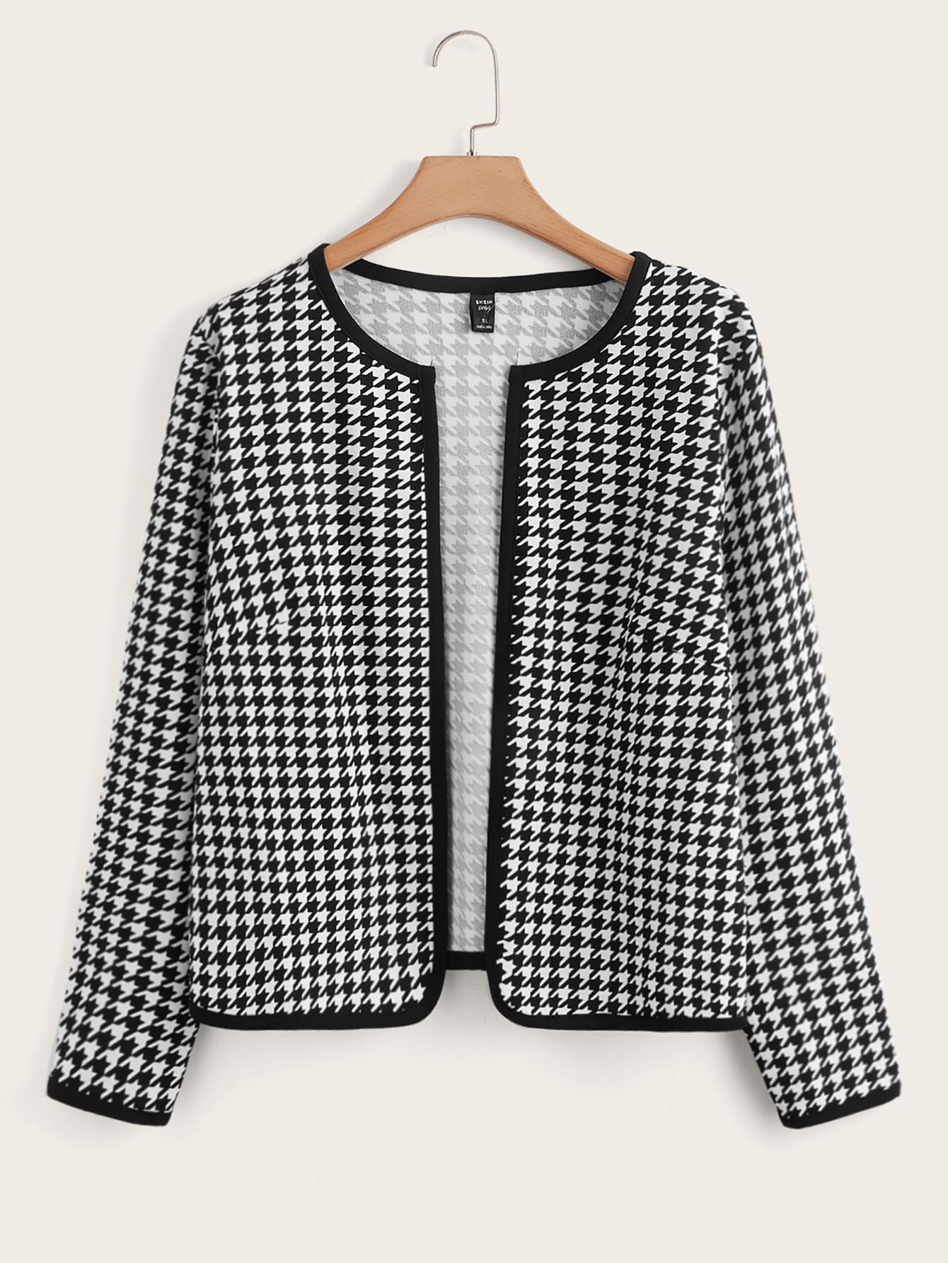 Casaco Feminino Plus Size Xadrez