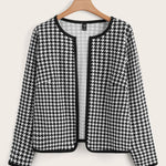 Casaco Feminino Plus Size Xadrez