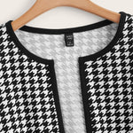 Casaco Feminino Plus Size Xadrez