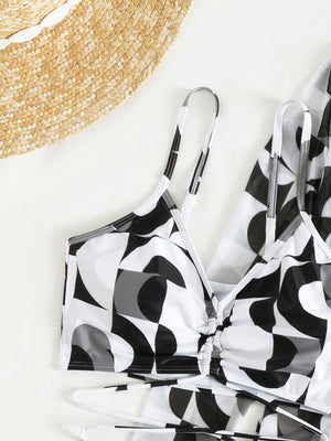 Biquíni + Saída de Praia Feminino Estampado