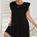 Vestido Plus Size Curto Estampa Lisa