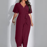 Macacão Feminino Plus Size Liso Elegante