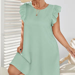 Vestido Plus Size Curto Estampa Lisa