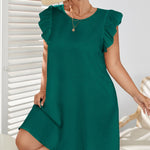 Vestido Plus Size Curto Estampa Lisa