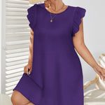 Vestido Plus Size Curto Estampa Lisa