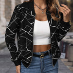 Jaqueta Bomber Feminina Estampa Geométrica