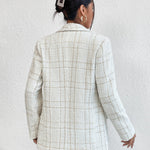 Blazer Feminino de Lã Xadrez