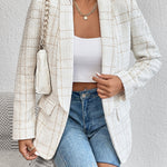 Blazer Feminino de Lã Xadrez