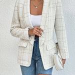 Blazer Feminino de Lã Xadrez