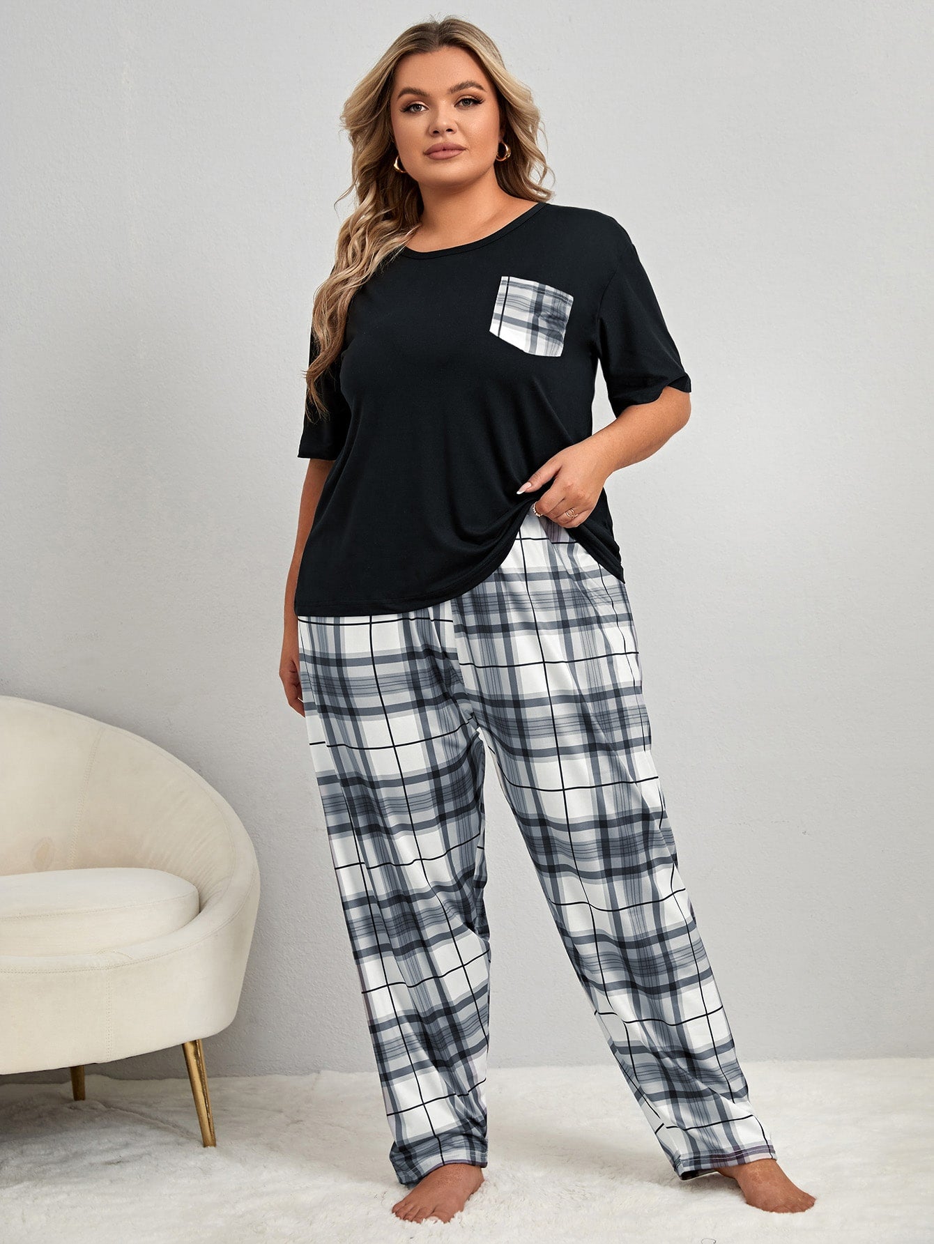 Pijama Plus Size Longo Feminino Soltinho