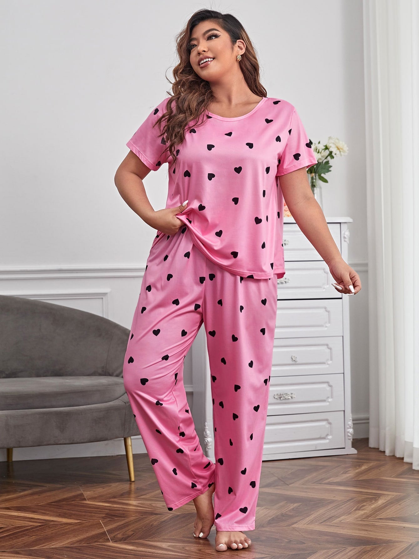 Pijama Plus Size Longo Feminino Soltinho