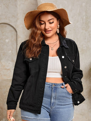 Jaqueta Jeans Feminina Plus Size