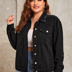 Jaqueta Jeans Feminina Plus Size