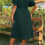 Vestido Midi Plus Size Feminino Poá Envelope