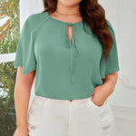 Blusa Plus Size Feminina Manga Raglan Elegante