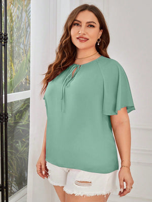 Blusa Plus Size Feminina Manga Raglan Elegante