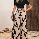 Conjunto Top de Tricô e Calça Floral
