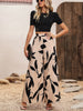 Conjunto Top de Tricô e Calça Floral