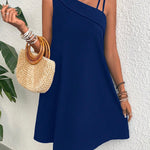 Vestido Curto Feminino Um Ombro Só Assimétrico
