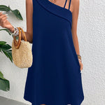 Vestido Curto Feminino Um Ombro Só Assimétrico