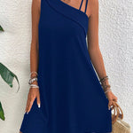 Vestido Curto Feminino Um Ombro Só Assimétrico