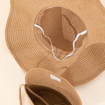 Conjunto de Chapéu de Praia e Bolsa Transversal