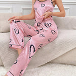 Pijama Feminino Longo de Seda Regatinha e Calça
