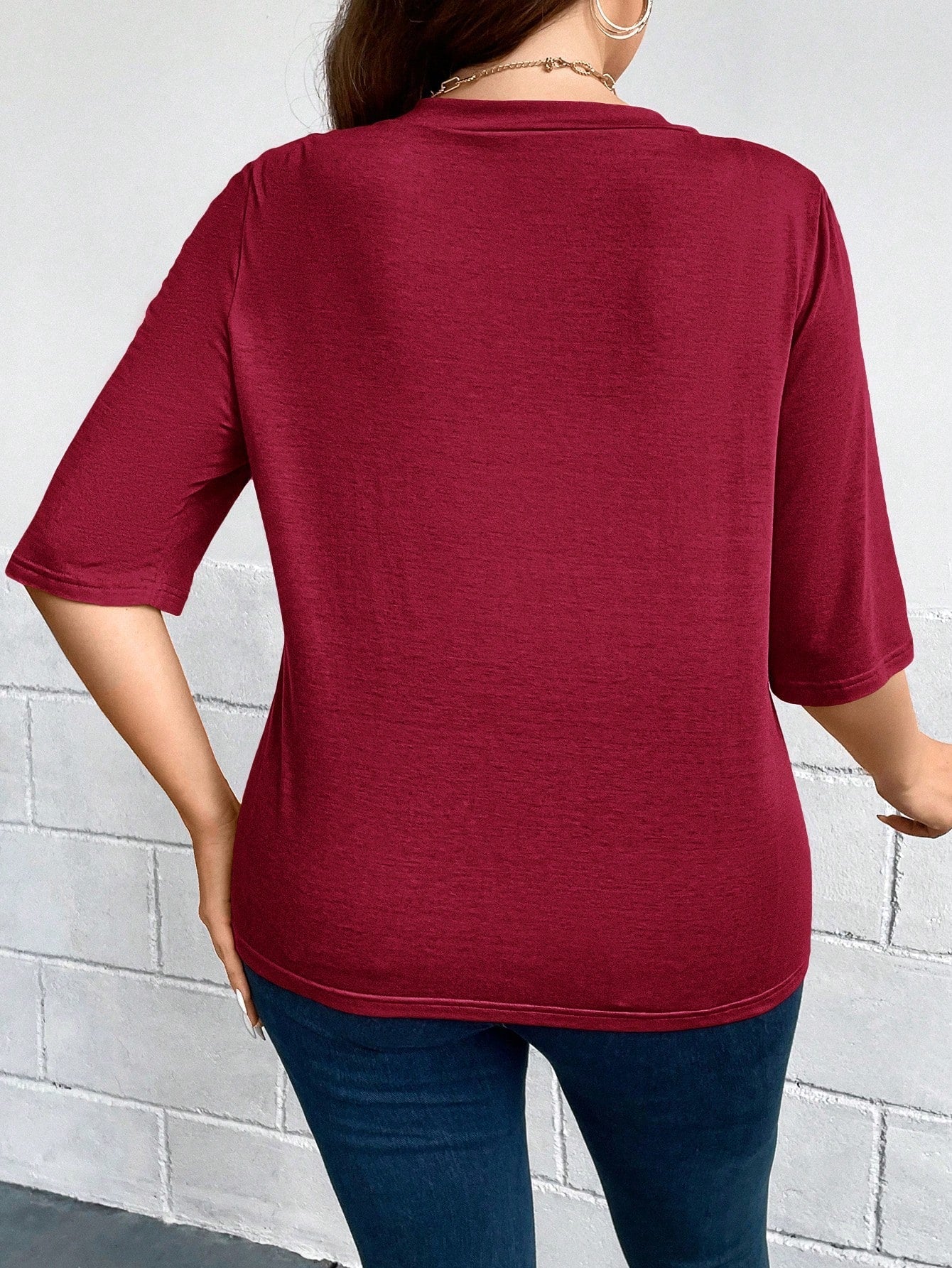 Casaco de Malha Feminino Meia Manga Plus Size