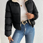 Jaqueta Puffer Feminina de Inverno Peluciada