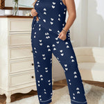 Pijama Longo Feminino Plus Size Soltinho Estampa Coração