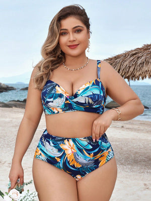 Biquíni Plus Size Cintura Alta com Alta Sustentação