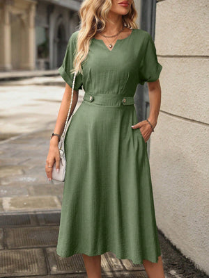 Vestido Midi com Bolso