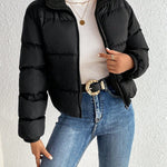 Jaqueta Puffer Feminina de Inverno Peluciada