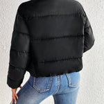 Jaqueta Puffer Feminina de Inverno Peluciada
