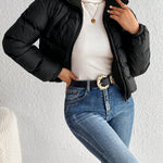 Jaqueta Puffer Feminina de Inverno Peluciada