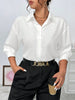Camisa Feminina de Alfaiataria Plus Size Manga Comprida