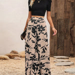 Conjunto Top de Tricô e Calça Floral