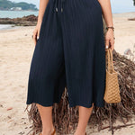 Calça Capri Feminina Plus Size Soltinha Preta