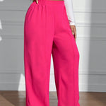 Calça Wide Leg Feminina Plus Size Lisa Soltinha