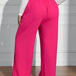 Calça Wide Leg Feminina Plus Size Lisa Soltinha