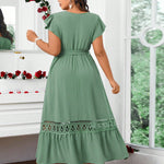 Vestido Longo Plus Size Soltinho com Babados