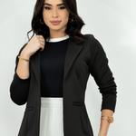 Blazer Feminino de Alfaiataria Social Acinturado