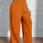 Calça Wide Leg Feminina Plus Size Lisa Soltinha
