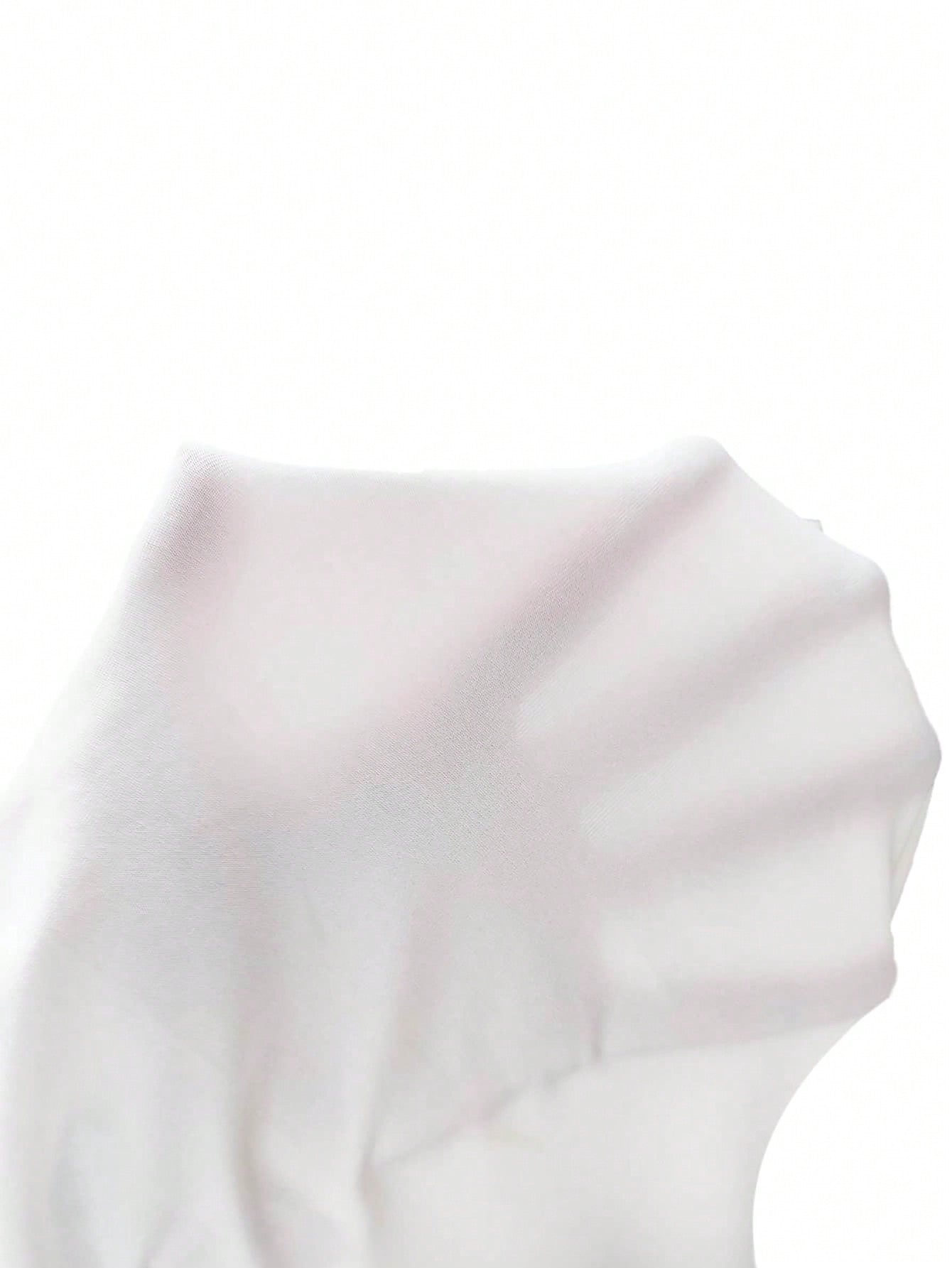 Blusa Feminina Assimétrica de Um Ombro Só Enrugada