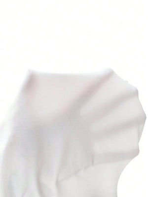 Blusa Feminina Assimétrica de Um Ombro Só Enrugada