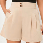 Bermuda Feminina Plus Size Alfaiataria Elegante