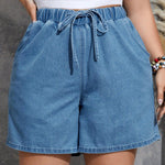 Bermuda Jeans Plus Size com Franzido Soltinha