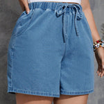 Bermuda Jeans Plus Size com Franzido Soltinha